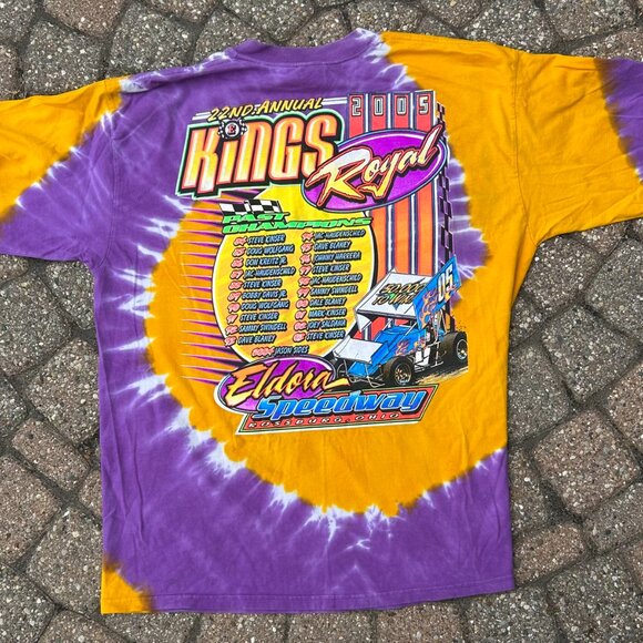 Kings Royal 2005 Vintage Race Tie Dye T Shirt Men Sz XL - Picture 6 of 9